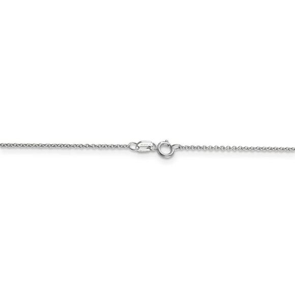 0.9mm, 14k White Gold, Cable Chain Necklace, 18 Inch - Picture 4 of 8